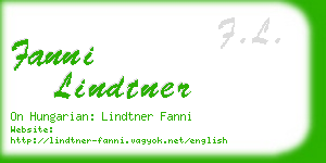 fanni lindtner business card